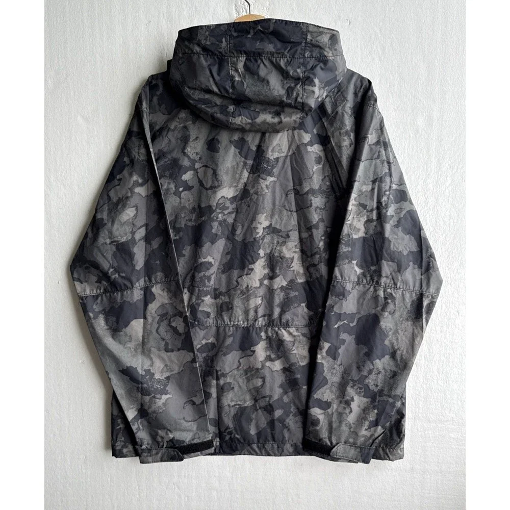 Columbia Rain Jacket Camo Hooded Lightweight Water Resistant Mens Large Packable